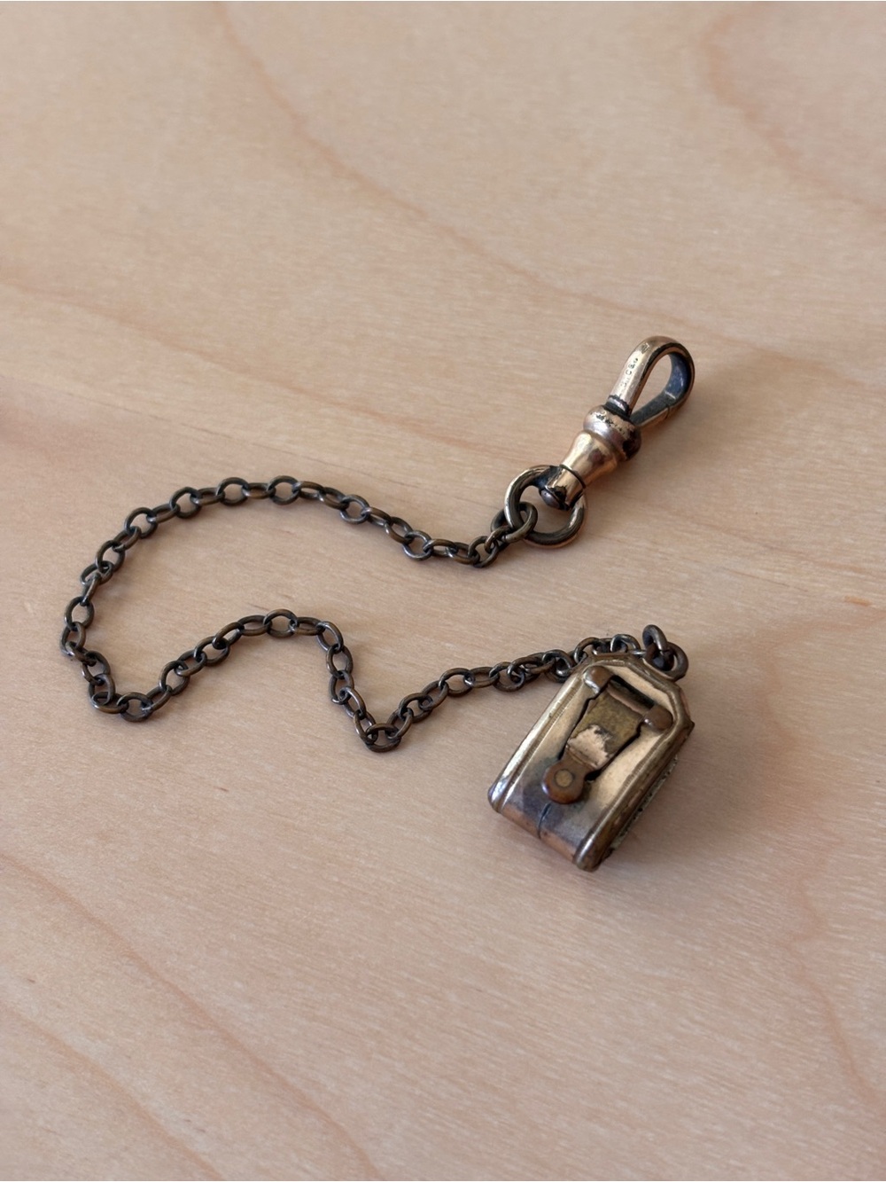 Antique Pocket Watch Chain with Fob